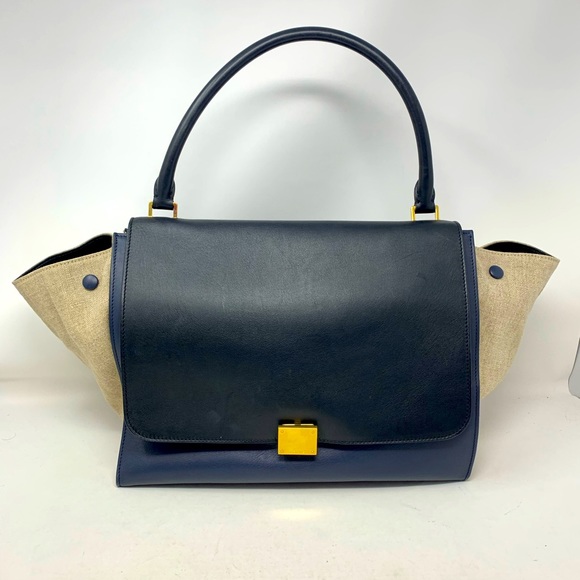 AUTHENTIC CELINE Trapeze Black Multi Shoulder Bag - Picture 2 of 15